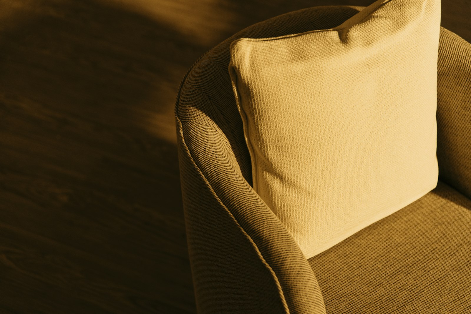 Close-up of a textured cushion showing rich fabric detail