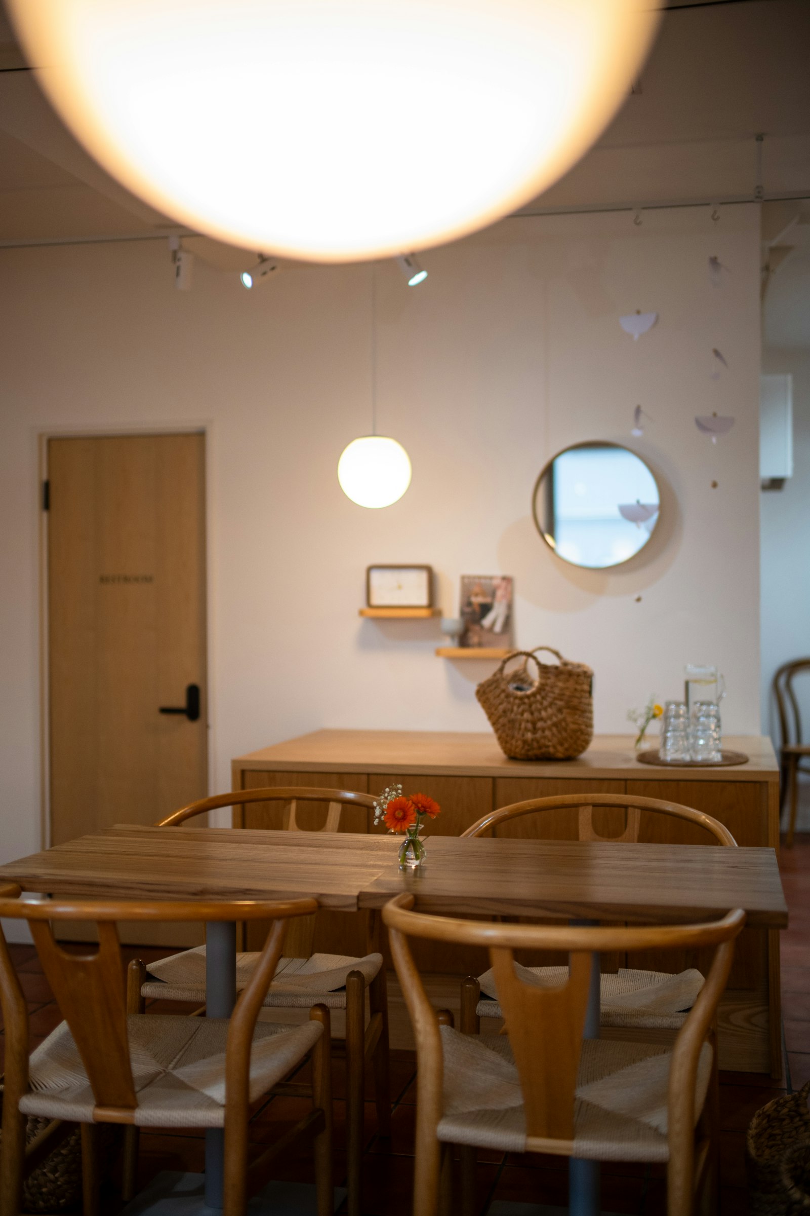 Warm interior lighting creating cozy atmosphere